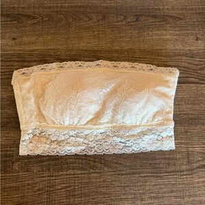 Cream strapless bralette lace with pads NWOT SZ~S
